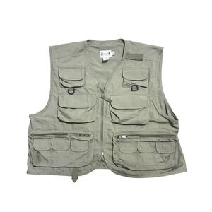 Herter's Vest Mens Large Green Cotton Poplin Hunting Fishing Utility Pockets